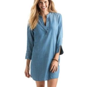 Vineyard vines 3/4 sleeve chambray shirt dress